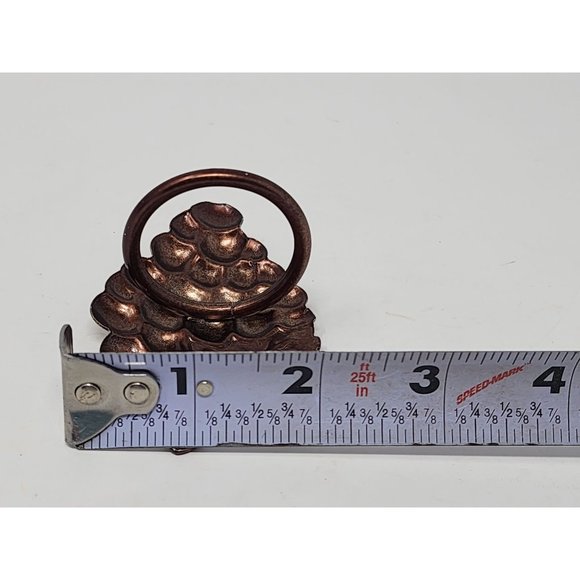 Vintage Metal Grapevine Napkin Rings Brushed Brass Or Gold Tone Set Of‎ 5 - Picture 8 of 8